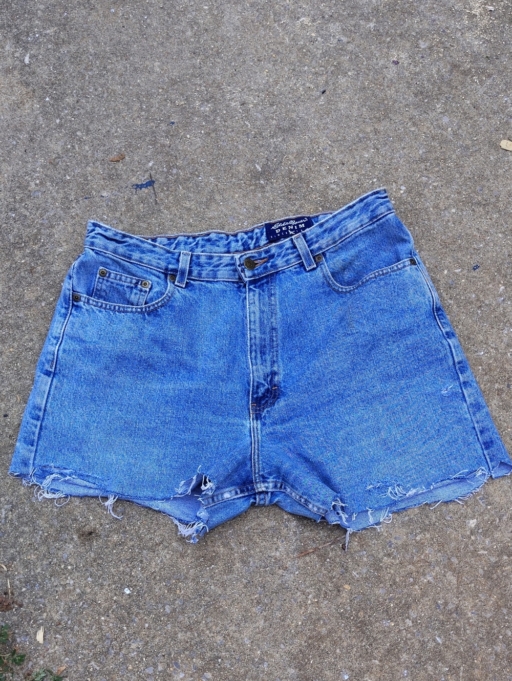 Vintage Eddie Bauer Light Blue Denim Cutoff Shorts